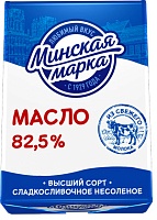 Масло cладкосливочное несоленое 82,5% 180 г "Минская марка"